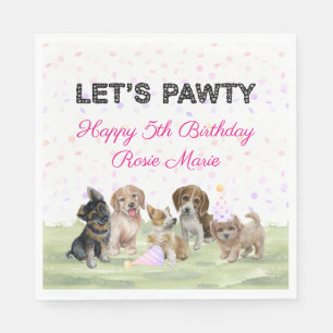 Serviette En Papier Jolie fête d'anniversaire personnalisée pour un ch