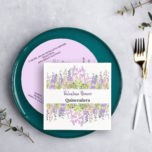 Serviette En Papier Jolie fête des fleurs florales de la Wisteria
