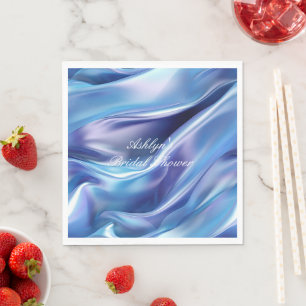 Serviette En Papier Jolie Fête des mariées bleu pourpre