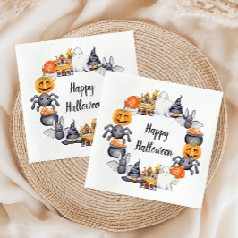 Serviette En Papier Jolie fête d'Halloween