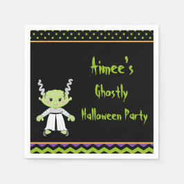 Serviette En Papier Jolie fête d'Halloween Monster Girl Halloween