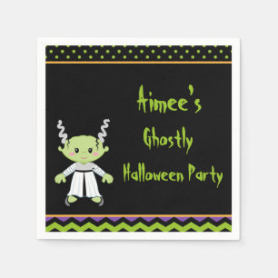 Serviette En Papier Jolie fête d'Halloween Monster Girl Halloween