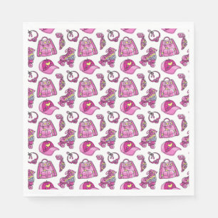 Serviette En Papier Jolie fille Cool rose