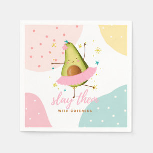 Serviette En Papier Jolie fille Kawaii Avocado Ballerina Les Jeter