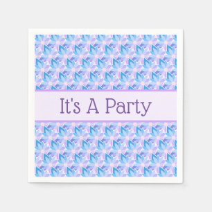 Serviette En Papier Jolie Fleur violette Bleue