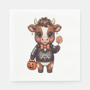 Serviette En Papier Jolie Halloween Highland Cow