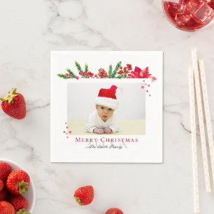 Serviette En Papier Jolie image de Noël personnalisée