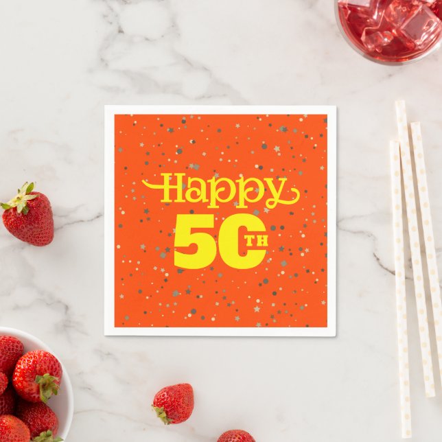 SERVIETTE EN PAPIER JOLIE ORANGE (En situation)