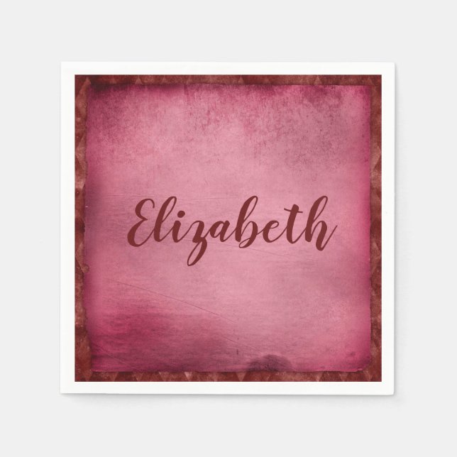 Serviette En Papier Jolie personnalisation violette (Devant)