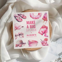 Jolie Piscine Rose Fête Été Filles Anniversaire