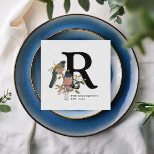 Serviette En Papier Jolie serviettes de mariage vintage avec oiseaux e