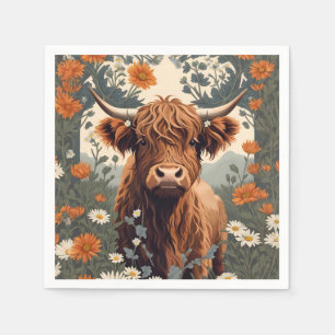 Serviette En Papier Jolie vache Vintage Highland