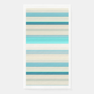 Serviette En Papier Jolies rayures aqua blanc