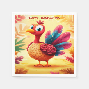 Serviette En Papier Jolies serviettes de Thanksgiving pour la dinde