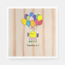 Jolis ballons jaunes de monstre Anniversaire Servi