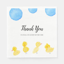Serviette En Papier Jolis Canards Main Aquarelle Remerciement Baby Sho