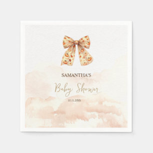 Serviette En Papier Jolis citrouilles d'automne noeud papillon Baby Sh
