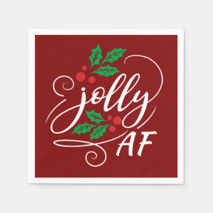 Serviette En Papier Jolly AF Noël Cocktail Humour de boisson