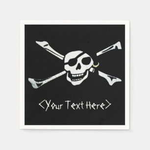 Serviette En Papier Jolly roger Pirate Skull Napkins