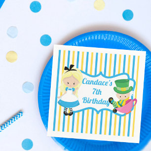 Serviette En Papier Jote Kids Alice au pays des merveilles fête d'anni