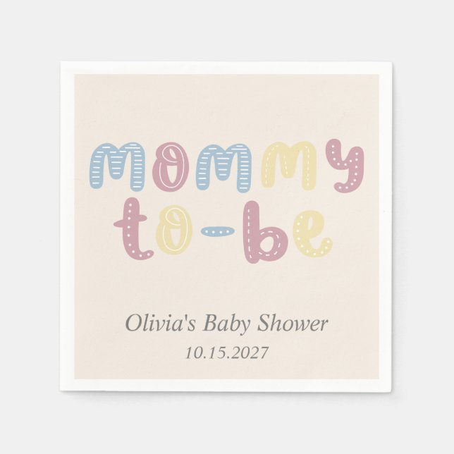 Serviette En Papier Jote Maman Boho Pour Être Baby shower (Devant)