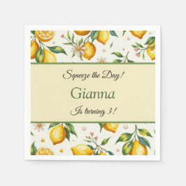 Serviette En Papier Jouer citron Anniversaire serviettes Squeeze journ