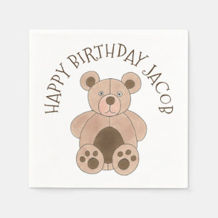 Serviette En Papier Jouet à peluche Brown Ours en peluche farci Animal