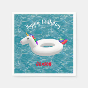 Serviette En Papier Jouet de piscine Unicorn