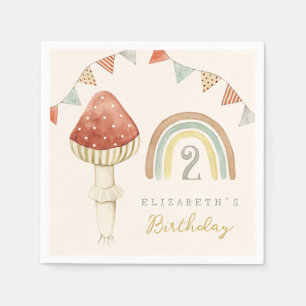 Serviette En Papier Jouets Champignon Bébé Bois Anniversaire 