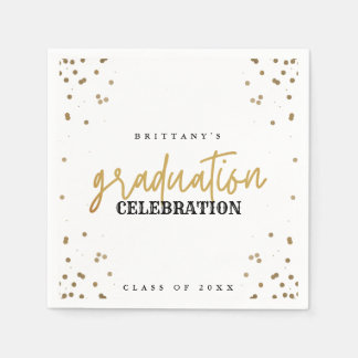 Serviette En Papier Jouets de la partie de graduation de l'or moderne