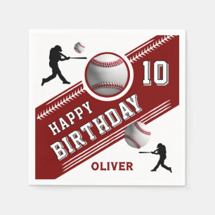 Serviette En Papier Joueur de baseball Ball Jeu d'anniversaire à thème