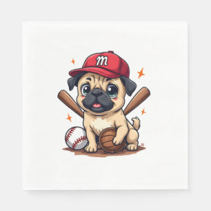 Serviette En Papier Joueur de baseball entraîneur Carlin Amoureux des