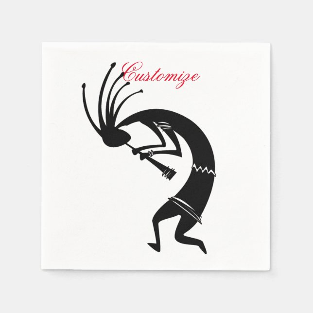 Serviette En Papier Joueur de flûte Kokopelli Thunder_Cove (Devant)