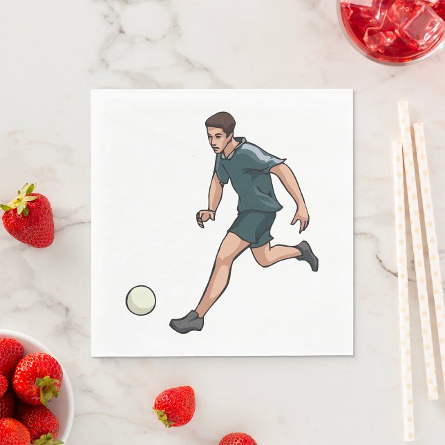 Serviette En Papier Joueur de football (Créateur téléchargé)