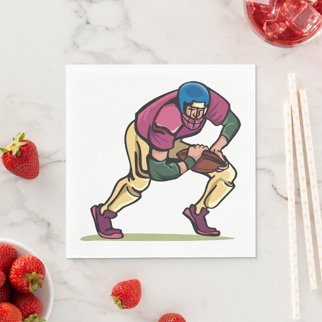 Serviette En Papier Joueur de football Gridiron (Créateur téléchargé)
