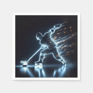 Serviette En Papier Joueur de hockey sur glace
