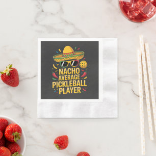 Serviette En Papier Joueur de pickleball moyen nacho