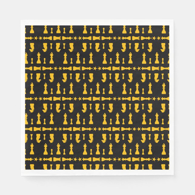Serviette En Papier Joueurs d'échecs compétitifs (Devant)