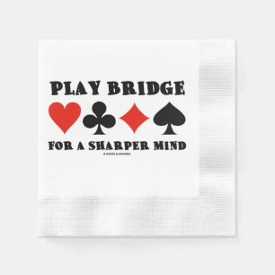 Serviette En Papier Jouez au Bridge pour un esprit plus vif Quatre cou
