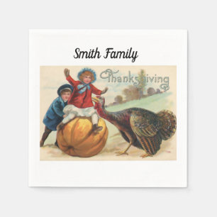 Serviette En Papier Jour de bon thanksgiving ! (Cru americana)