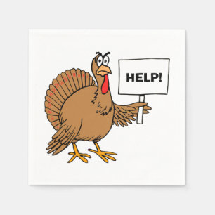 Serviette En Papier Jour de la Turquie Thanksgiving Humour