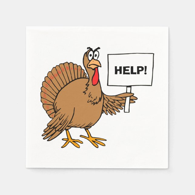 Serviette En Papier Jour de la Turquie Thanksgiving Humour (Devant)