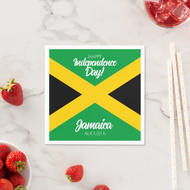 Serviette En Papier Jour de l'indépendance de la Jamaïque drapeau nati (En situation)