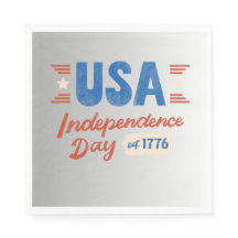 Jour de l'Indépendance vintage Napkin