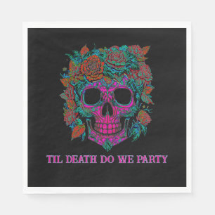 Serviette En Papier Jour du crâne de sucre de l'halloween mort