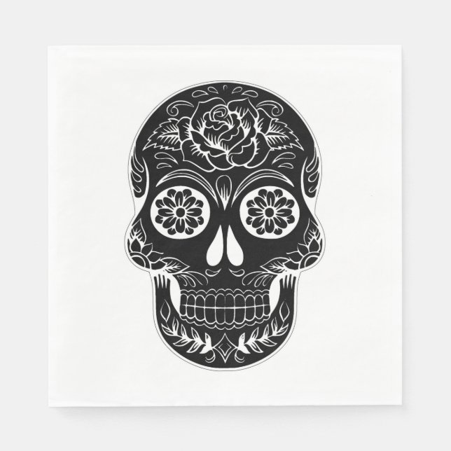 Serviette En Papier Jour du crâne mort (Devant)