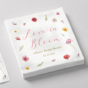 Serviette En Papier Journée de mariage Love in Bloom