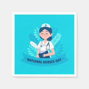 Serviette En Papier Journée nationale des infirmières et infirmiers / 