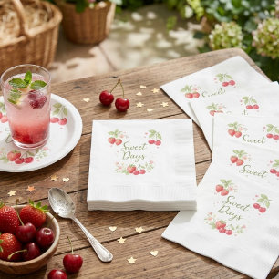Serviette En Papier Jours Sucrés Aquarelle Fruits Floral