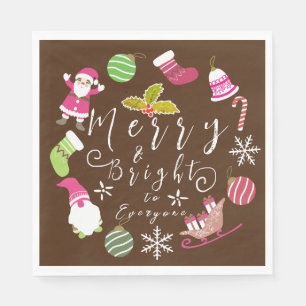 Serviette En Papier Joy Noël Brown
